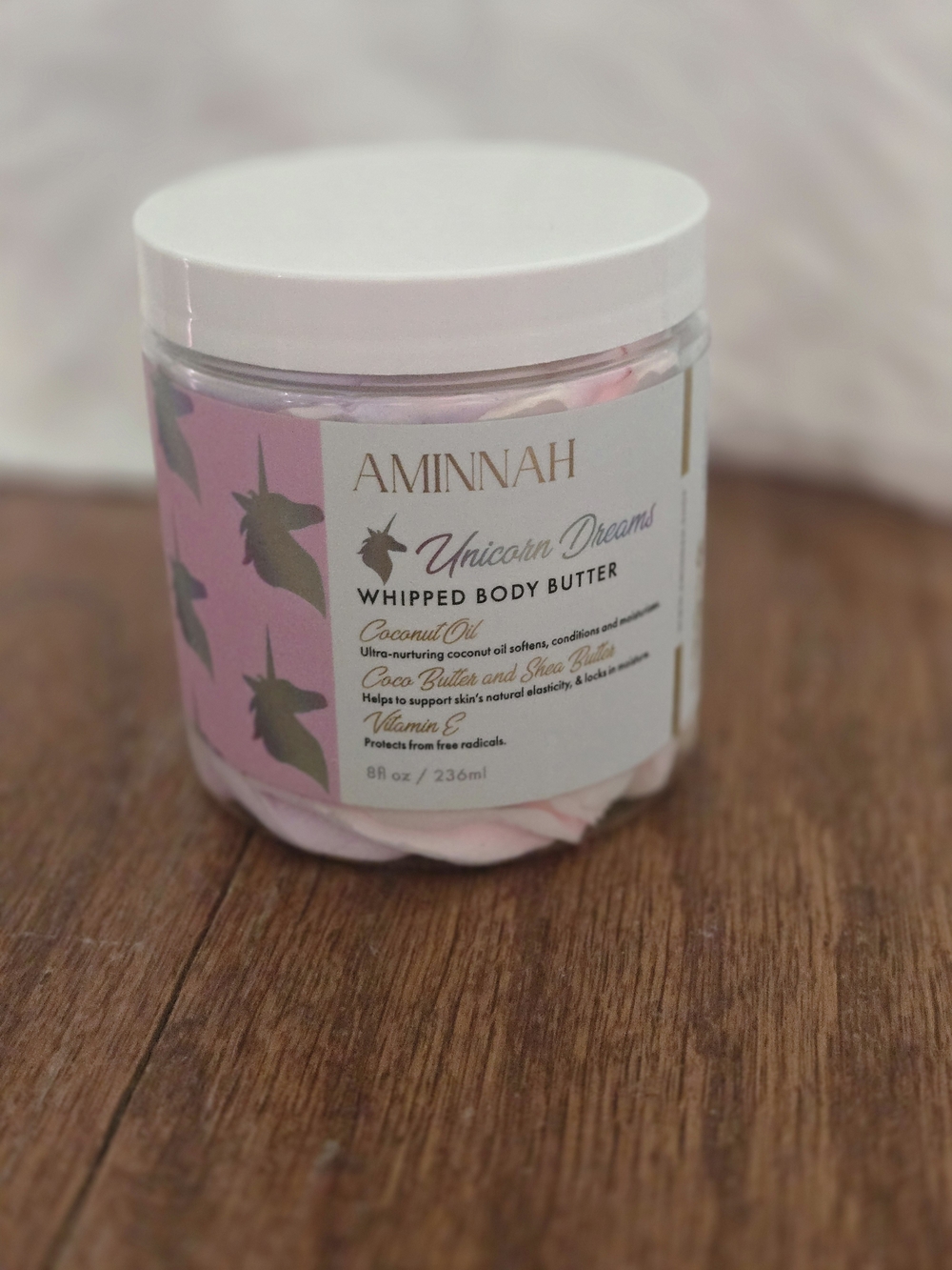 AMINNAH Unicorn Dreams Whipped Body Butter - Pink